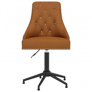Obrotowe krzesła stołowe, 2 szt., brązowe, aksamitne