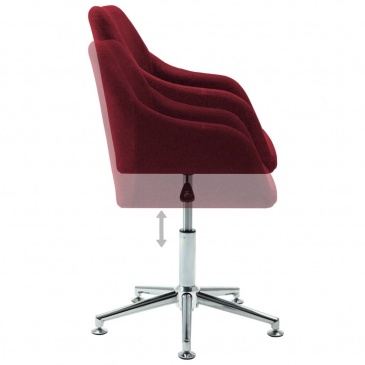 Obrotowe krzesło biurowe, czerwone wino, tkanina