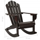 Ogrodowy fotel bujany, drewniany, brązowy
