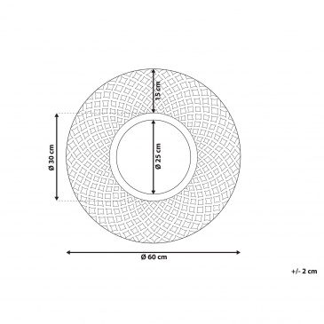 Okrągłe lustro ścienne ø 60 cm jasne drewno POMARO