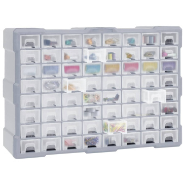 Organizer z 64 szufladkami, 52x16x37,5 cm