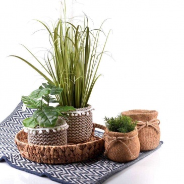 Osłonka, doniczka ceramiczna, na kwiaty, rośliny, zioła, 17,5 cm