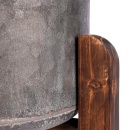 Osłonka na doniczkę na stojaku stalowa 24x36 cm