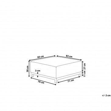 Otomana ogrodowa szara z czarnym ROVIGO