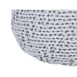 Otomana priene jasnoszary bawełna 50 cm 50 cm
