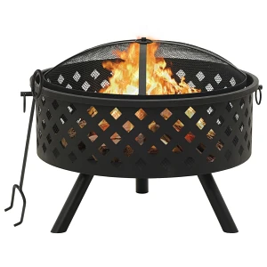 Palenisko z pogrzebaczem, 68 cm, XXL, stal Palenisko z pogrzebaczem, 68 cm, XXL, stal