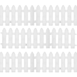 Palisada, płotek ogrodowy, biały, obrzeże, 20x15 cm, 10 sztuk, 200 cm