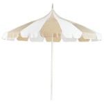 Parasol ogrodowy ⌀ 245 cm beżowo-biały minoa