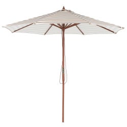 Parasol ogrodowy Ø260 cm beżowo-biały FERENTILLO