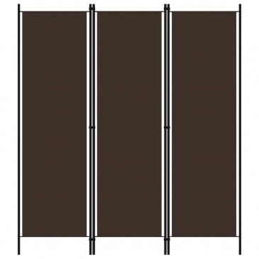 Parawan 3-panelowy, brązowy, 150 x 180 cm