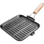 Patelnia 23x23cm żeliwna grillowa Lamart Iron czarna