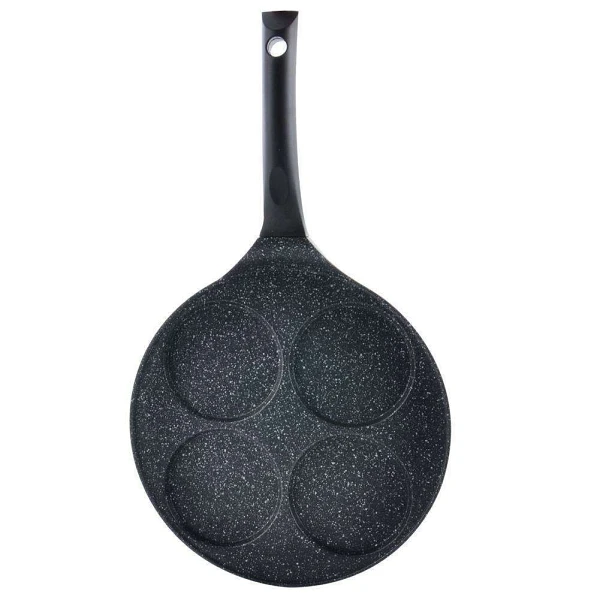 Patelnia granitowa do jajek, placków, 4 otwory, GRANDE, 27 cm - zdjęcie 8