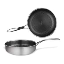 Patelnia stalowa nieprzywierająca, COOKCELL HYBRYD, 26 cm, głęboka