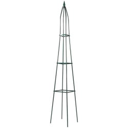 Pergola ogrodowa obelisk metalowa zielona 33x32x190 cm Pergola ogrodowa obelisk metalowa zielona 33x32x190 cm
