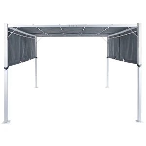 Pergola ogrodowa z led szary parga