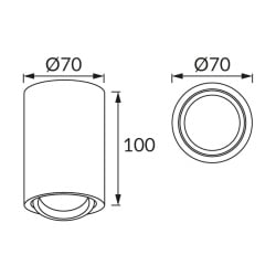 PIANO DWL GU10 BLACK