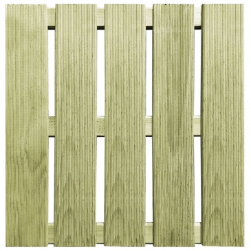 Płytki tarasowe, 12 szt., 50 x 50 cm, drewno FSC, zielone
