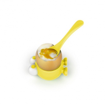 Podstawka z łyżeczką do jajka Egg Watcher MSC International żółty