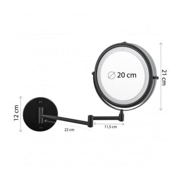 Lusterko łazienkowe LED do makijażu