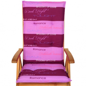Poduszka na krzesło ogrodowe ACA Bazkar 120x50cm różowa