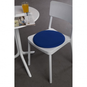 Poduszka na krzesło okrągła niebieska