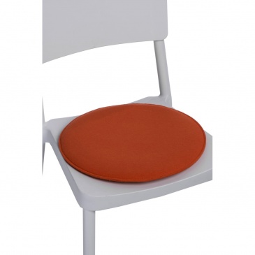 Poduszka na krzesło okrągła pomarańczowa