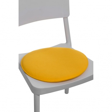 Poduszka na krzesło okrągła żółta