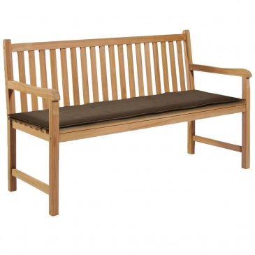 Poduszka na ławkę ogrodową, taupe, 150x50x3 cm