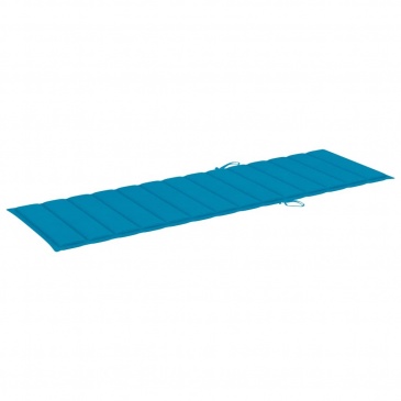 Poduszka na leżak, niebieska, 200x70x3 cm, tkanina