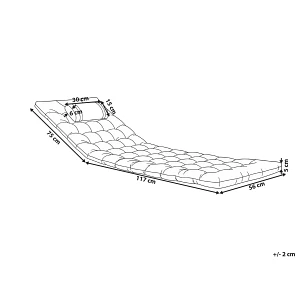 Poduszka na leżak ogrodowy CESANA PREMIUM 192 x 56 cm Złamana biel Poduszka na leżak ogrodowy CESANA PREMIUM 192 x 56 cm Złamana biel