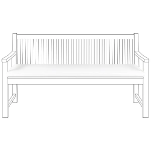 Poduszka na siedzisko jednolity vivara 152 x 54 cm złamana biel Poduszka na siedzisko jednolity vivara 152 x 54 cm złamana biel