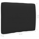 Poduszka na sofę z palet, czarna, 50x40x12 cm