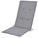 Poduszki na krzesła ogrodowe, 2 szt., szare, 120x50x3 cm
