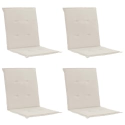 Poduszki na krzesła ogrodowe, 4 szt., kremowe, 100x50x3 cm