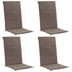 Poduszki na krzesła ogrodowe, 4 szt., taupe, 120x50x3 cm