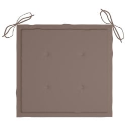 Poduszki na krzesła ogrodowe, 6 szt., kolor taupe, 40x40x4 cm