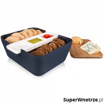 Pojemnik Bread&Dip 10,5x24x24 cm Tomorrow's Kitchen granatowy