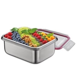 pojemnik na lunch, 1,0 l, 14 x 18,5 x 7,5 cm, stal nierdzewna/tworzywo sztuczne