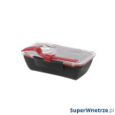 Pojemnik na lunch 500 ml BENTO BOX Black&Blum czarno-czerwony