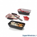 Pojemnik na lunch 500 ml BENTO BOX Black&Blum czarno-czerwony