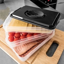 Pojemnik, organizer na wędliny, sery, 3-poziomowy, do lodówki