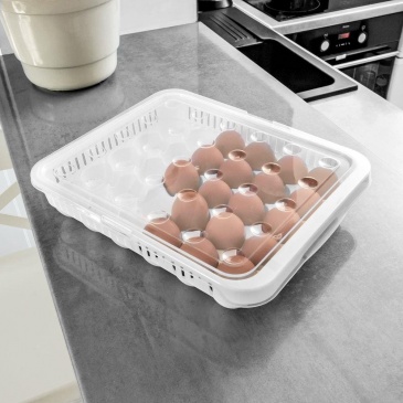 Pojemnik, organizer, pudełko na jajka, jaja, do lodówki, chłodziarki, 30 sztuk jajek