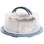 Pojemnik, patera, taca na tort, ciasto, babkę, z pokrywą, kloszem, 34 cm