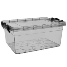 Pojemnik pudełko do przechowywania z pokrywką klipsami uniwersalny zamykany do żywności 5 l Pojemnik pudełko do przechowywania z pokrywką klipsami uniwersalny zamykany do żywności 5 l