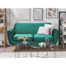 Pokrowiec na sofę 2-osobową bernes welur zielony