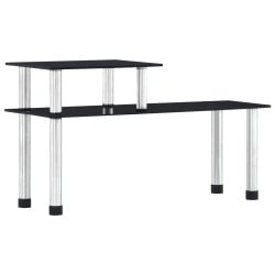 Półka kuchenna czarne hartowane szkło 45x16x26 cm