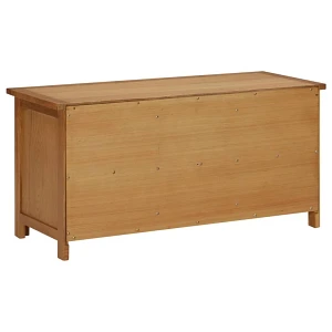 Półka na buty, 90x37x45 cm, lite drewno dębowe