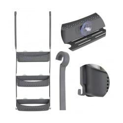 Półka pod prysznic koszyk łazienkowy wiszący organizer szary - yoka