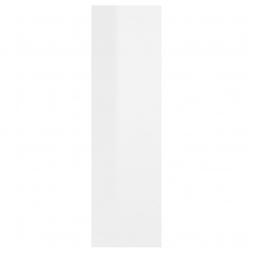 Półka ścienna, wysoki połysk, biała, 75x16x55 cm, płyta wiórowa