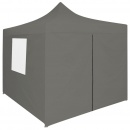 Profesjonalny, składany namiot imprezowy, 4 ściany, 2x2 m, stal